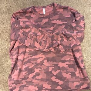 Lululemon Pink camouflage sweatshirt